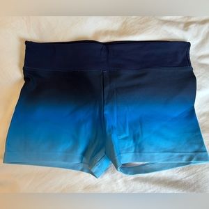 Lorna Jane ombré blue spandex shorts